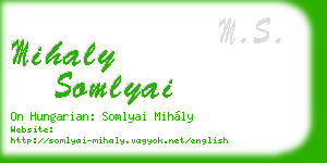 mihaly somlyai business card